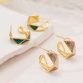 Geometric Loop Earrings | 18K Gold Plated