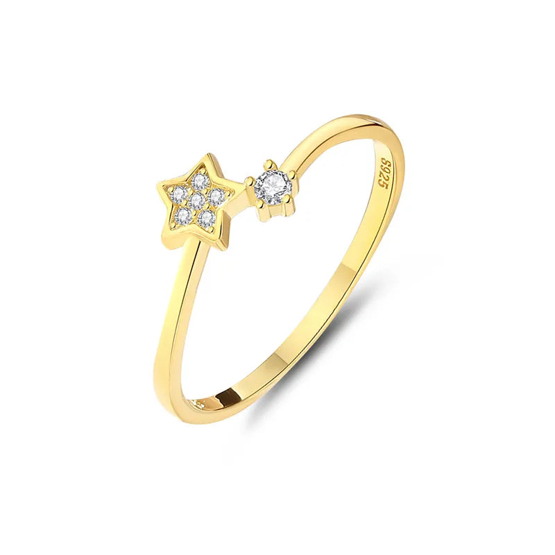 Gold Plated Star Charm Ring