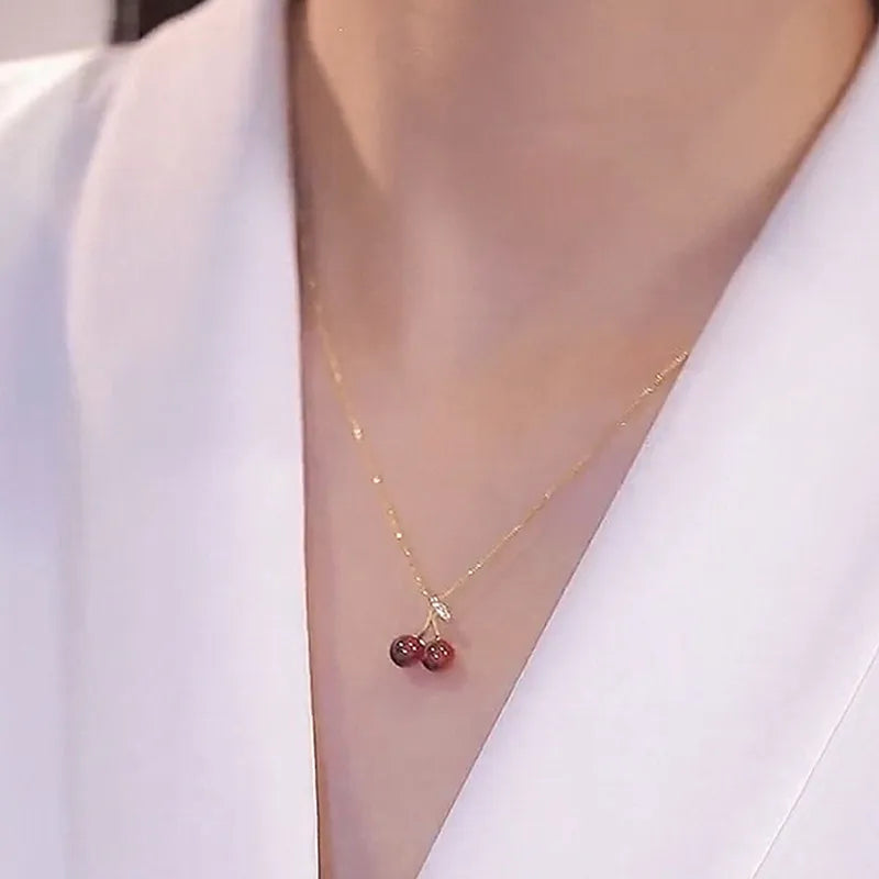 Cherry Pendant Necklace