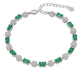 Green Stone Floral Anklet