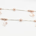 Rose Gold and Silver “LOVE” Charm Anklet