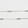 Textured Beaded Chain Anklet