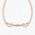 Rose Gold Double Heart Anklet