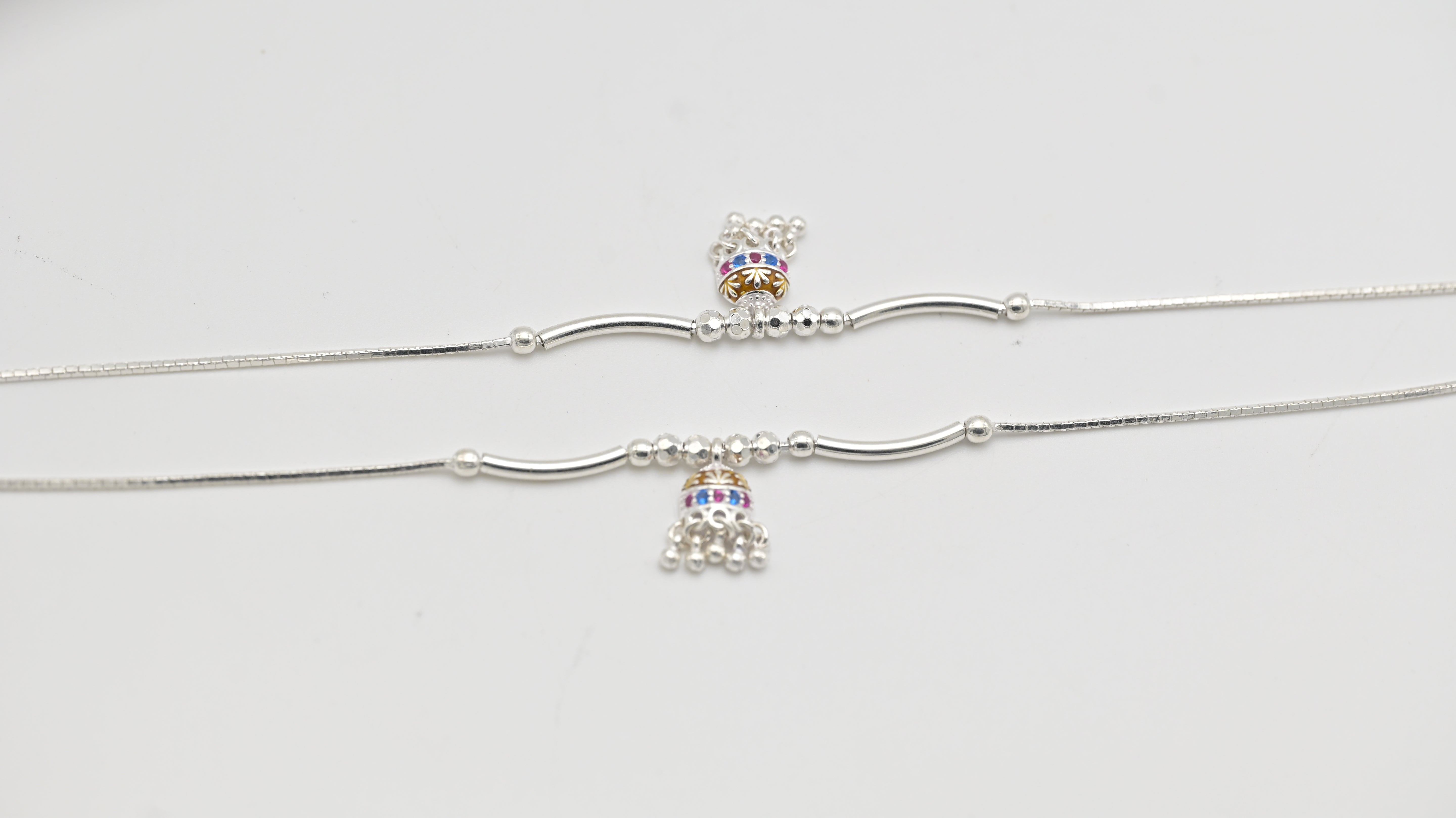 Minimal Dhol Charm Anklet
