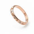 Rose Gold-Plated Textured women's Hoop bracelet