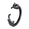 Black Cat Open Ring