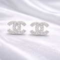 Brand inspired C Zirconia Stud Earrings
