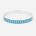 Men's Blue Enamel Chevron Bangle