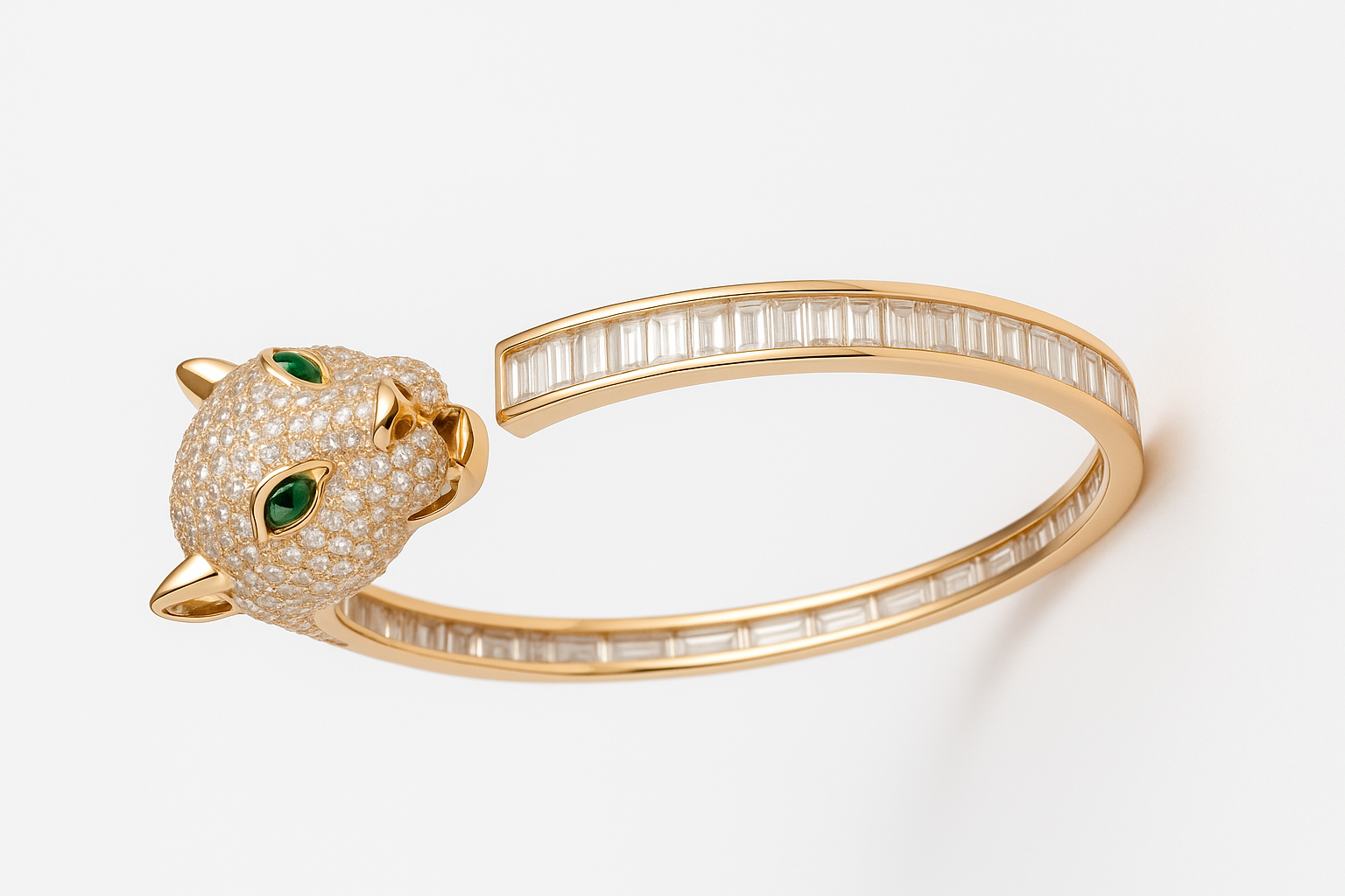 Rose Gold Plated Panther Bangle