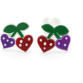 Red Strawberries Stud Earrings