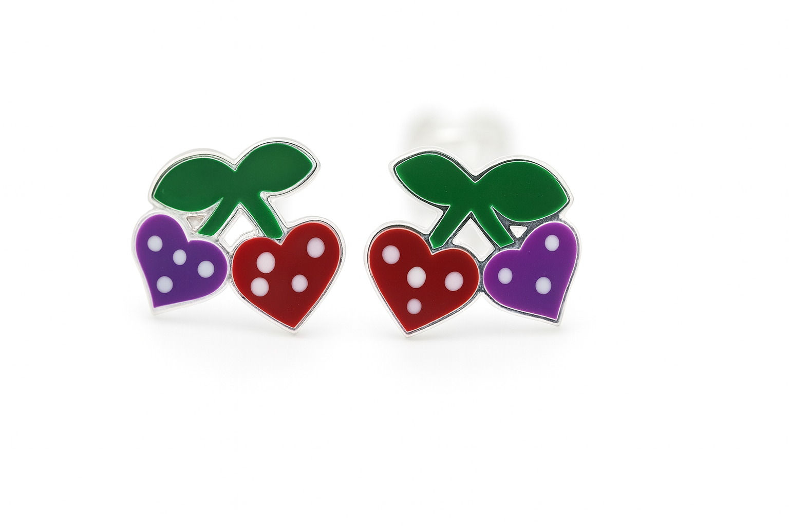 Red Strawberries Stud Earrings