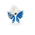 Blue Butterfly Stud Earrings