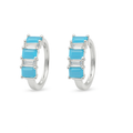 Blue Zircon Baali Earrings