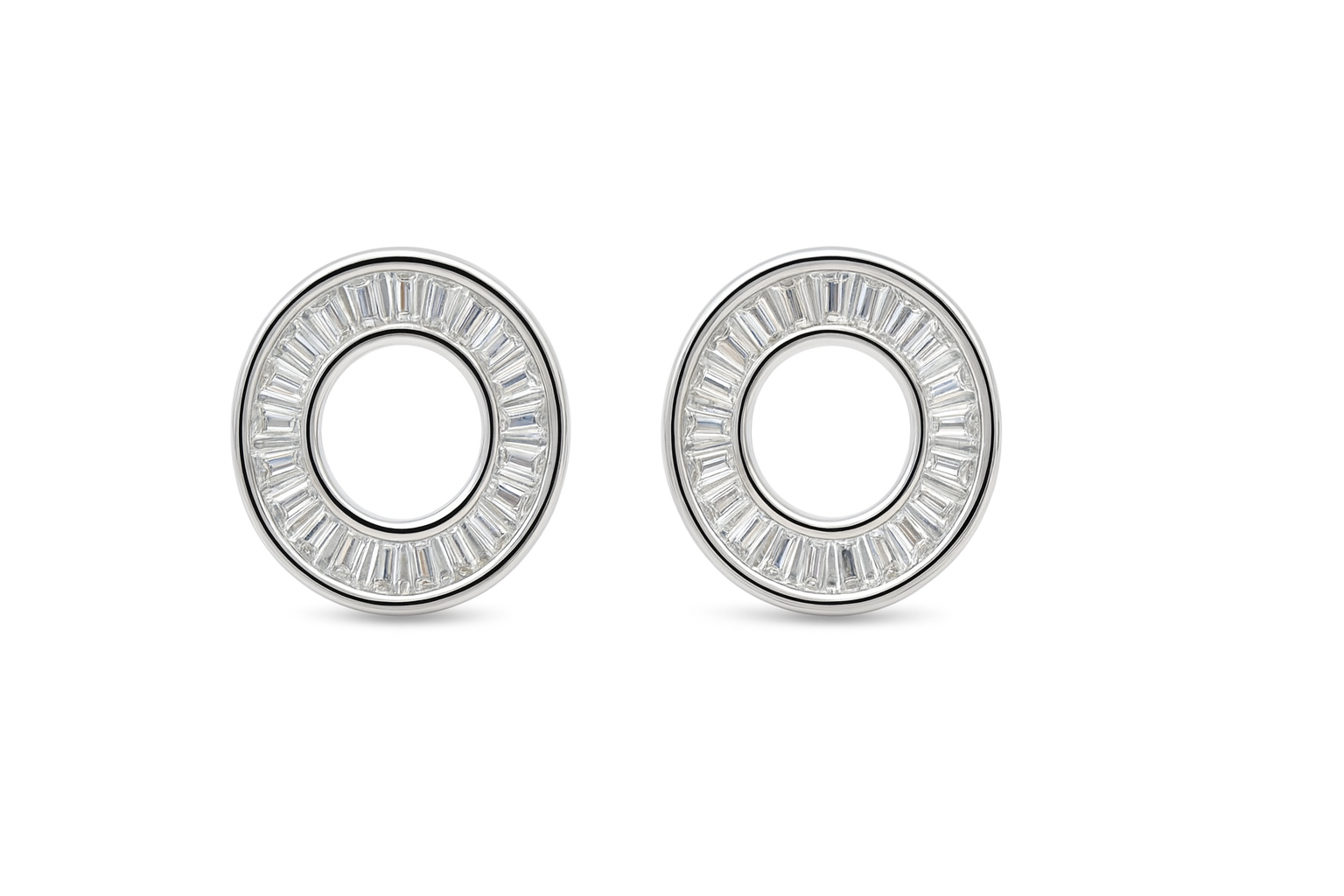 CZ Round  Earrings