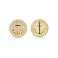 Anchor Stud Earrings | Mother of Pearl