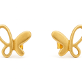 Butterfly Stud Earrings | Gold Polish