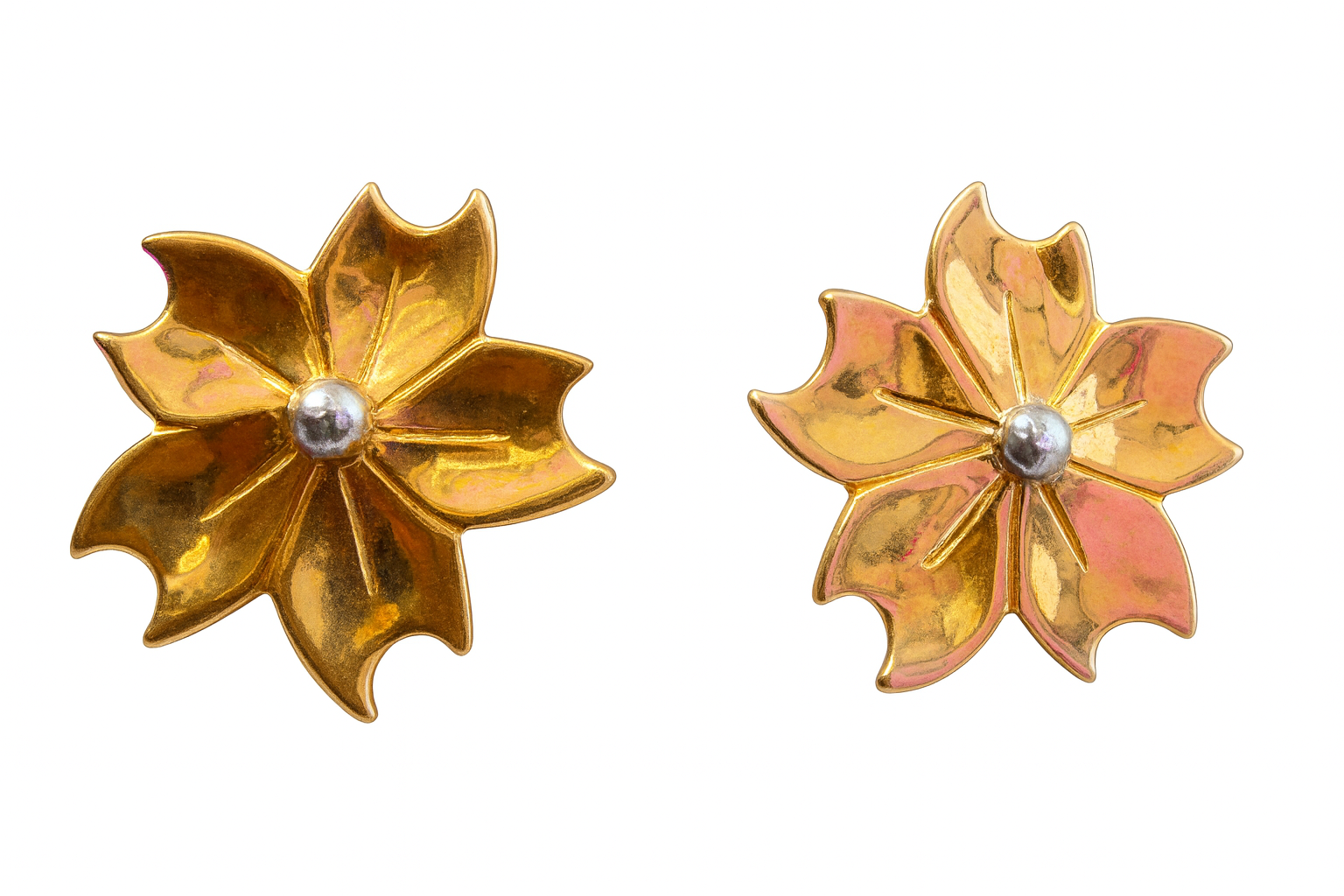 Floral Stud Earrings| Gold Plated