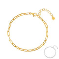 Gold Plated Paperclip Chain Bracelet