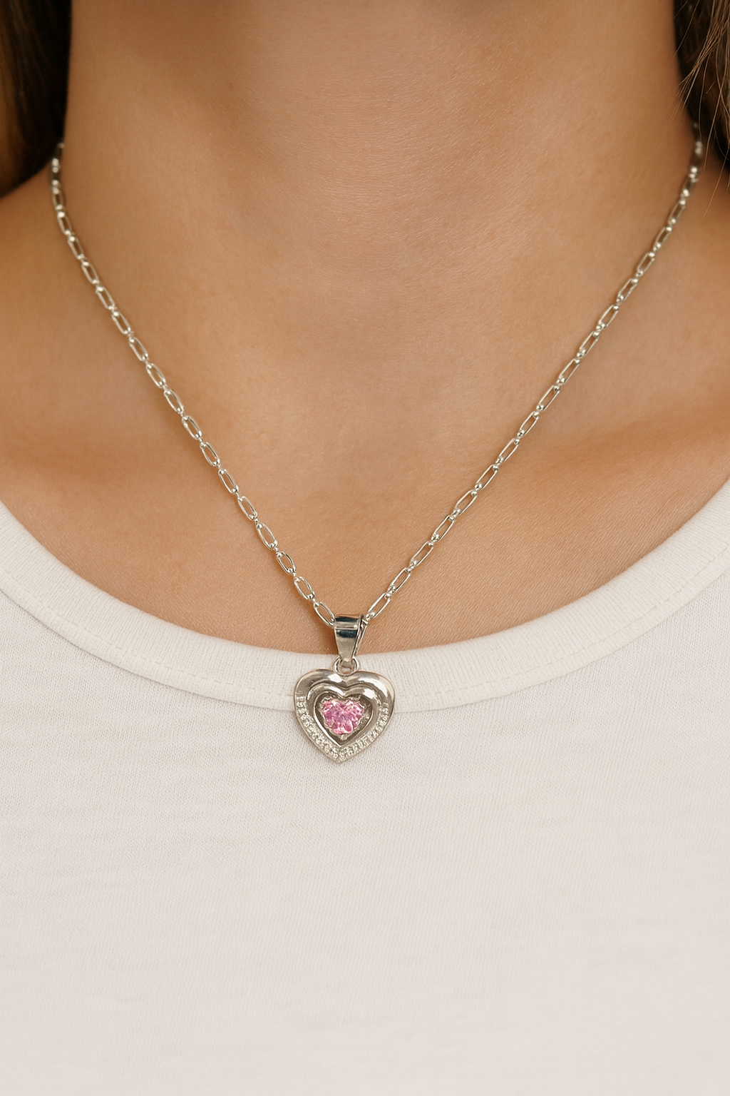 Pink Heart Pendant