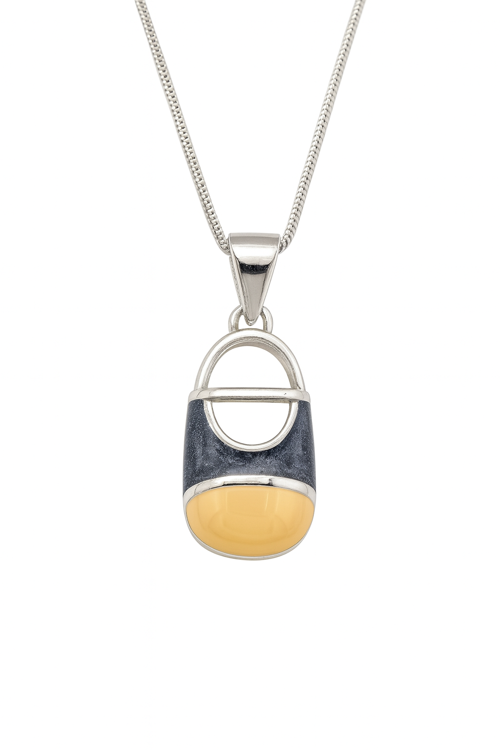 Oval Enamel Pendant