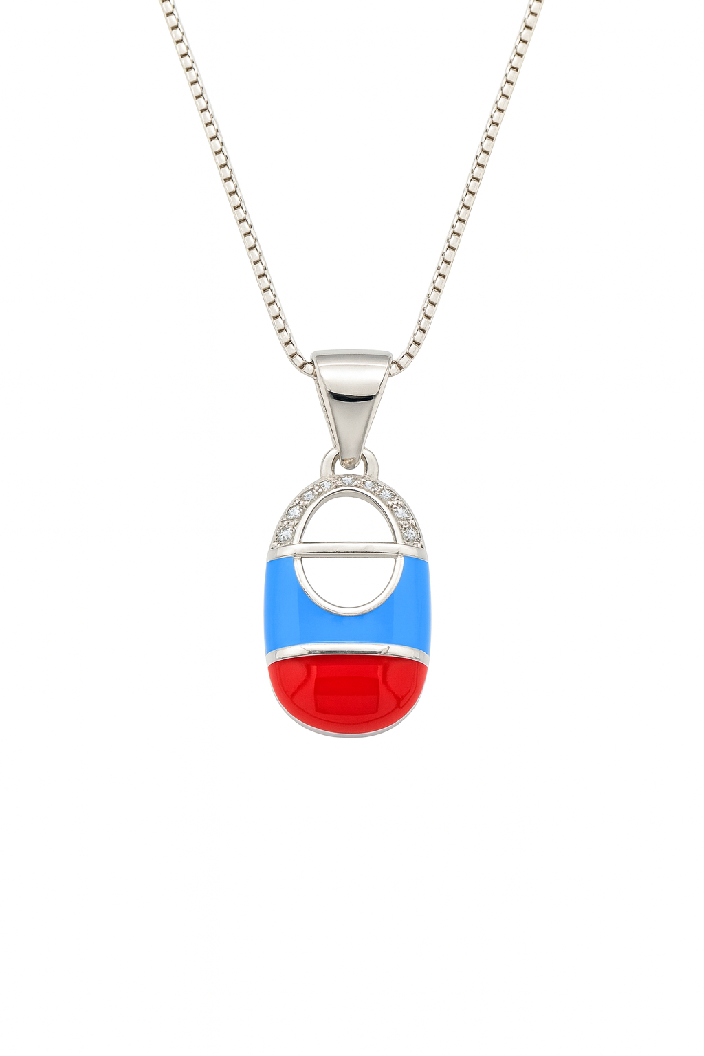 Oval Enamel Pendant