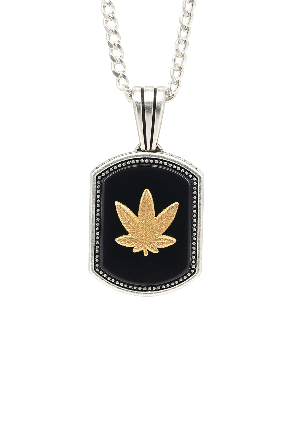 Black & Gold Leaf Emblem Pendant| Variations Available