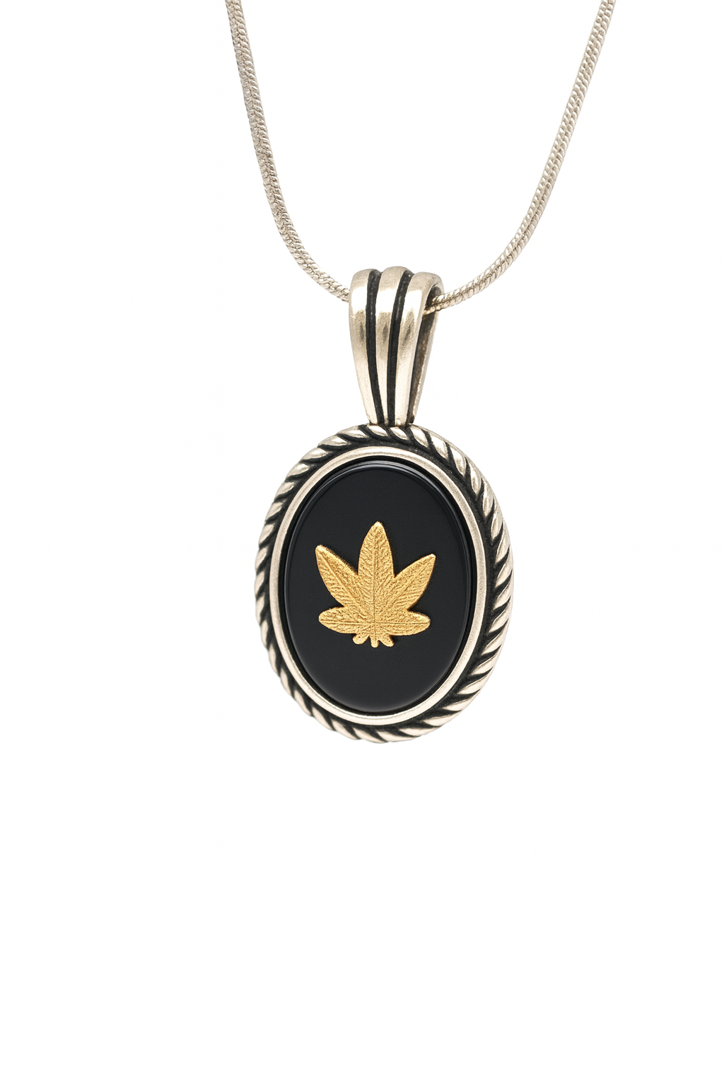 Black & Gold Leaf Emblem Pendant| Variations Available