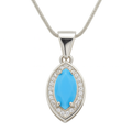 Blue Marquise Pendant