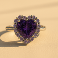 Amethyst Heart Ring