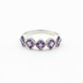 Princess-Cut Chevron Band Ring | Available in Variations