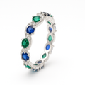 Sapphire & Emerald Eternity Ring