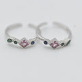 Womens Multicolour Gemstone  Toe Ring