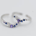 Womens with Purple & Blue Zircon Accents Toe Ring
